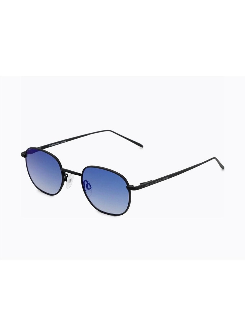 Women’s Black Frame Sunglasses Blue Gradient Lenses by Carolina Lemke CL6964-07